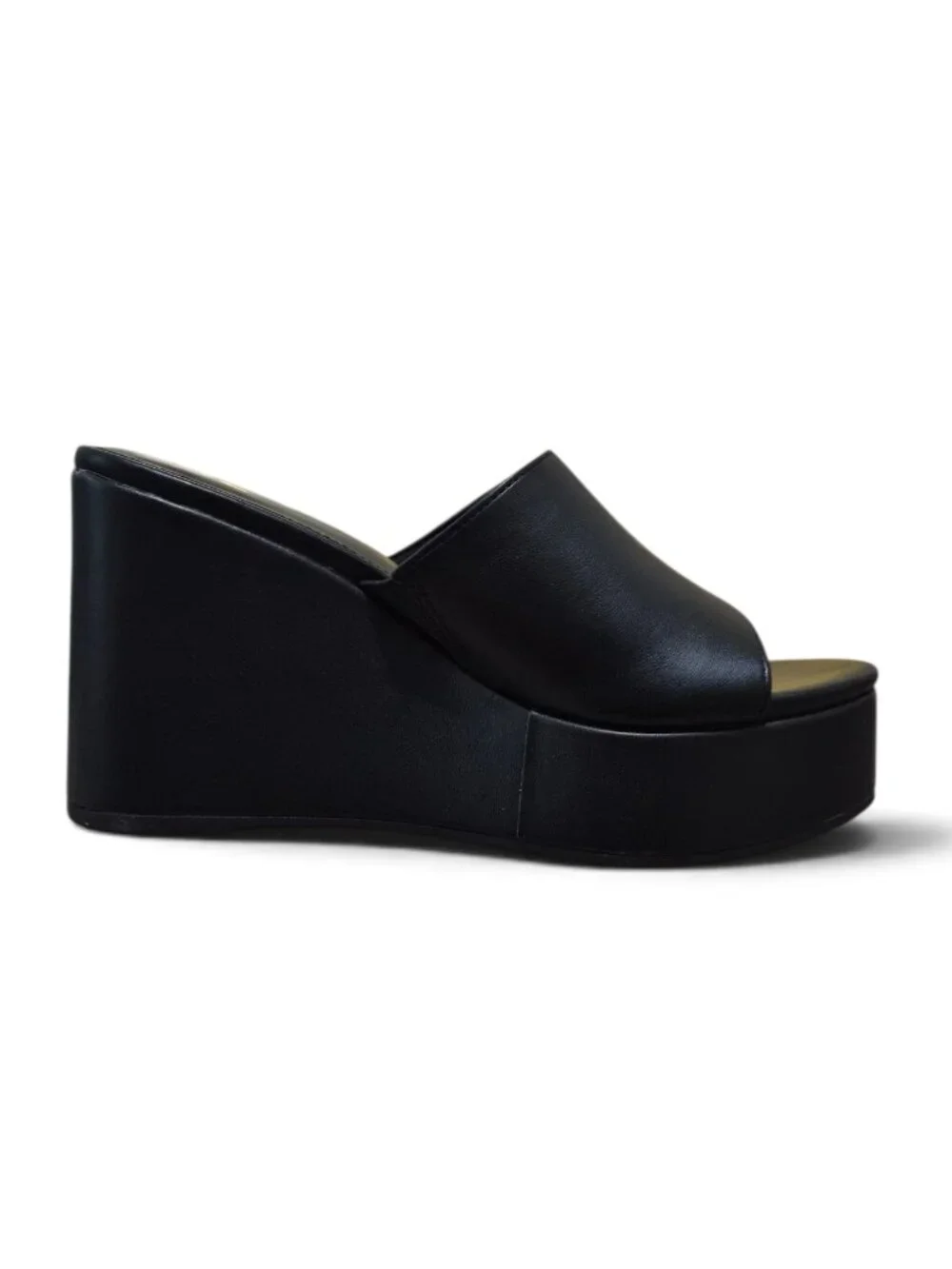 NIB Madden NYC Womens Boho Platform Wedge Slip-On Sandals Size 6, 8, 9, 10 Black